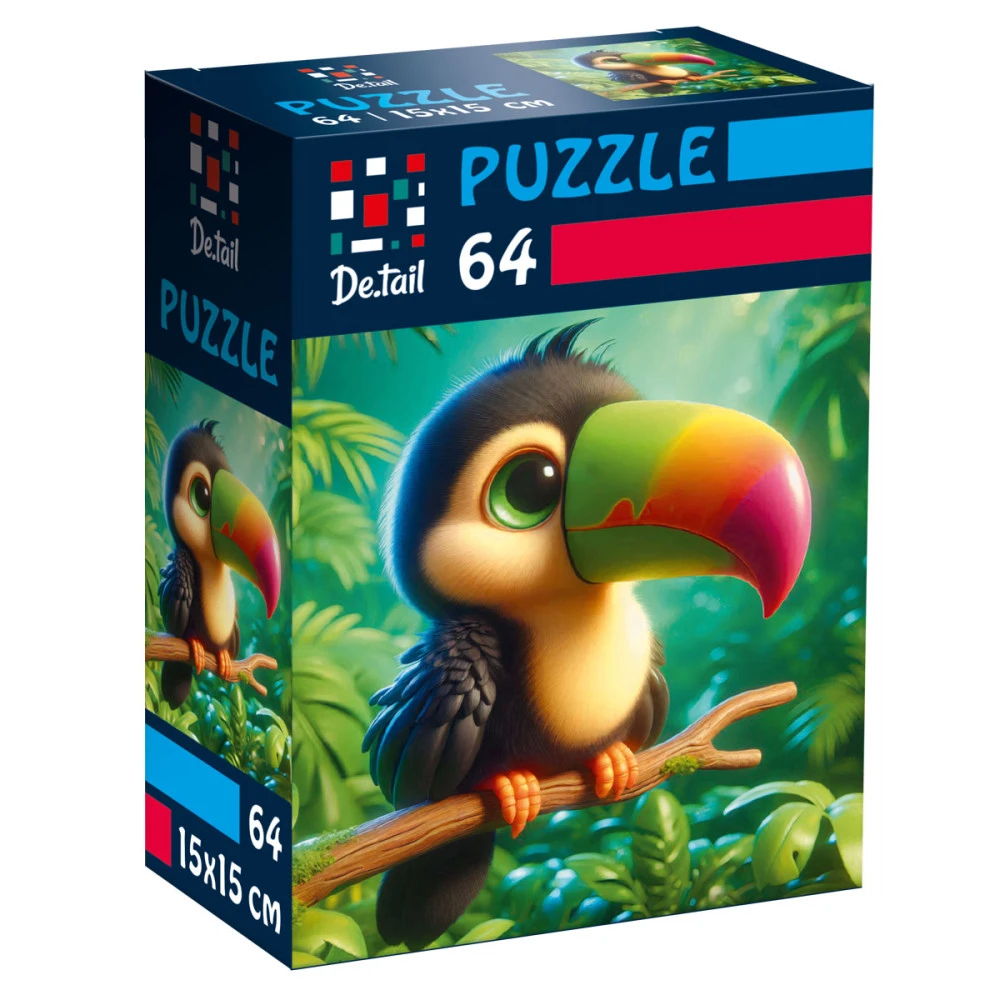 Пазлы "Птенчик в джунглях" De.tail, 64 детали, DT1234-17