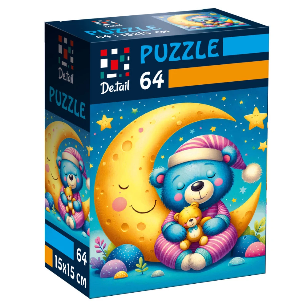 Пазлы "Сонный медвежонок" De.tail, 64 детали, DT1234-05