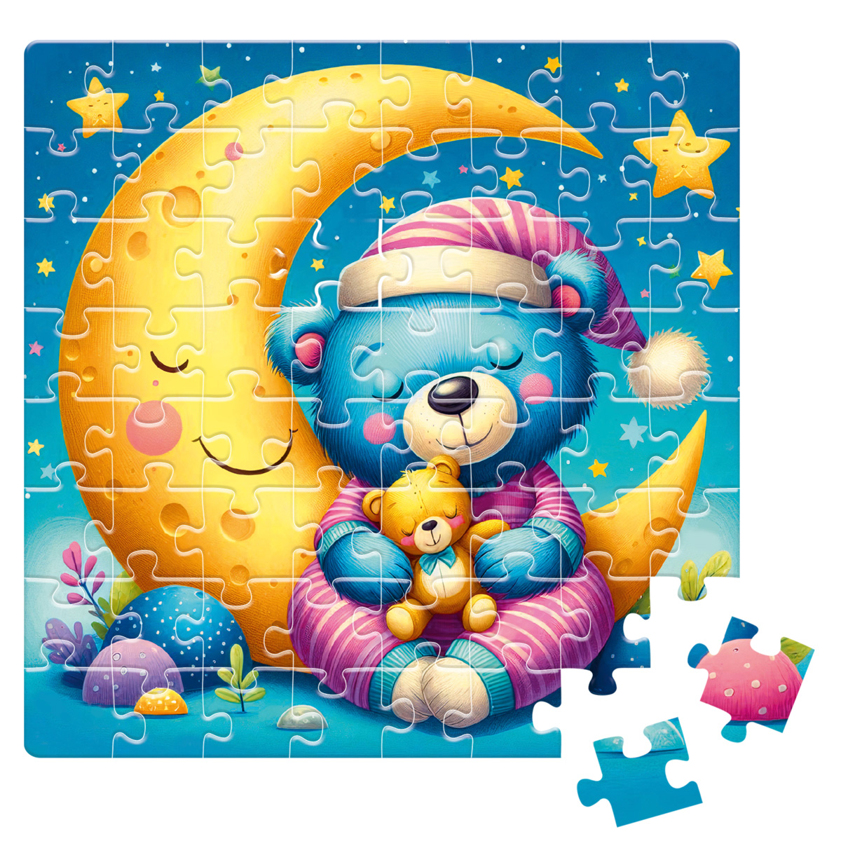 Пазлы "Сонный медвежонок" De.tail, 64 детали, DT1234-05 2