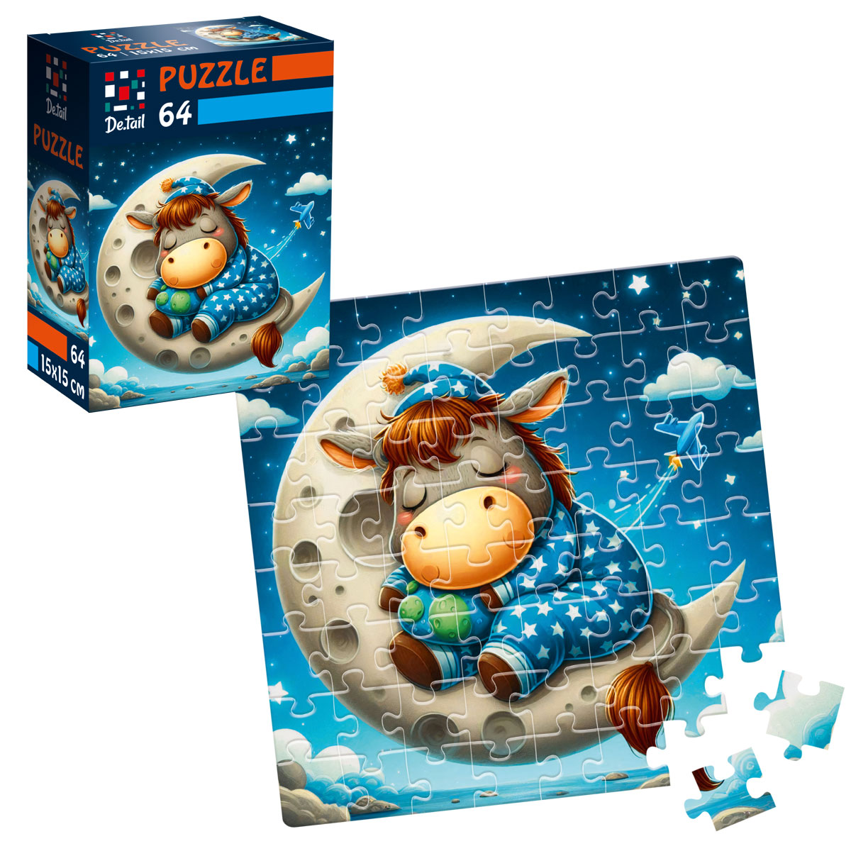 Пазлы "Сонный пони" De.tail, 64 детали, DT1234-06 1