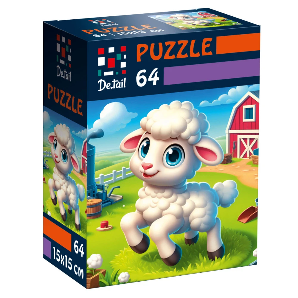 Пазлы "Ловкая овечка" De.tail, 64 детали, DT1234-22