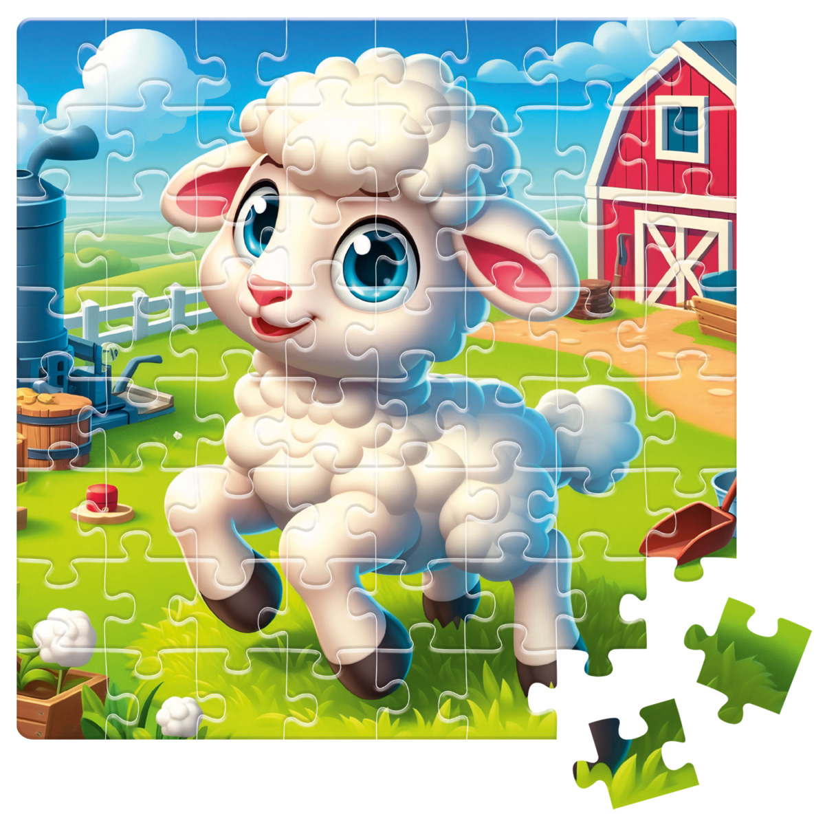 Пазлы "Ловкая овечка" De.tail, 64 детали, DT1234-22 2