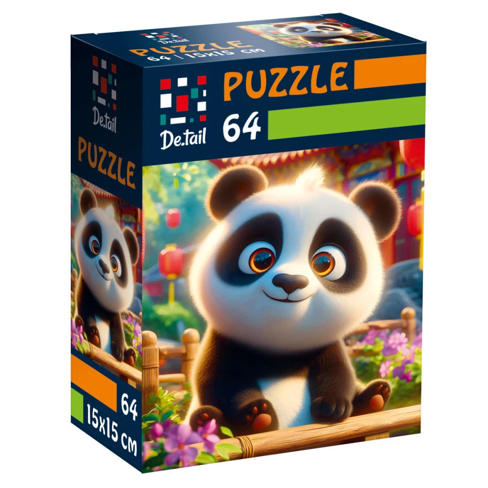 Пазлы "Улыбающаяся панда" De.tail, 64 детали, DT1234-10
