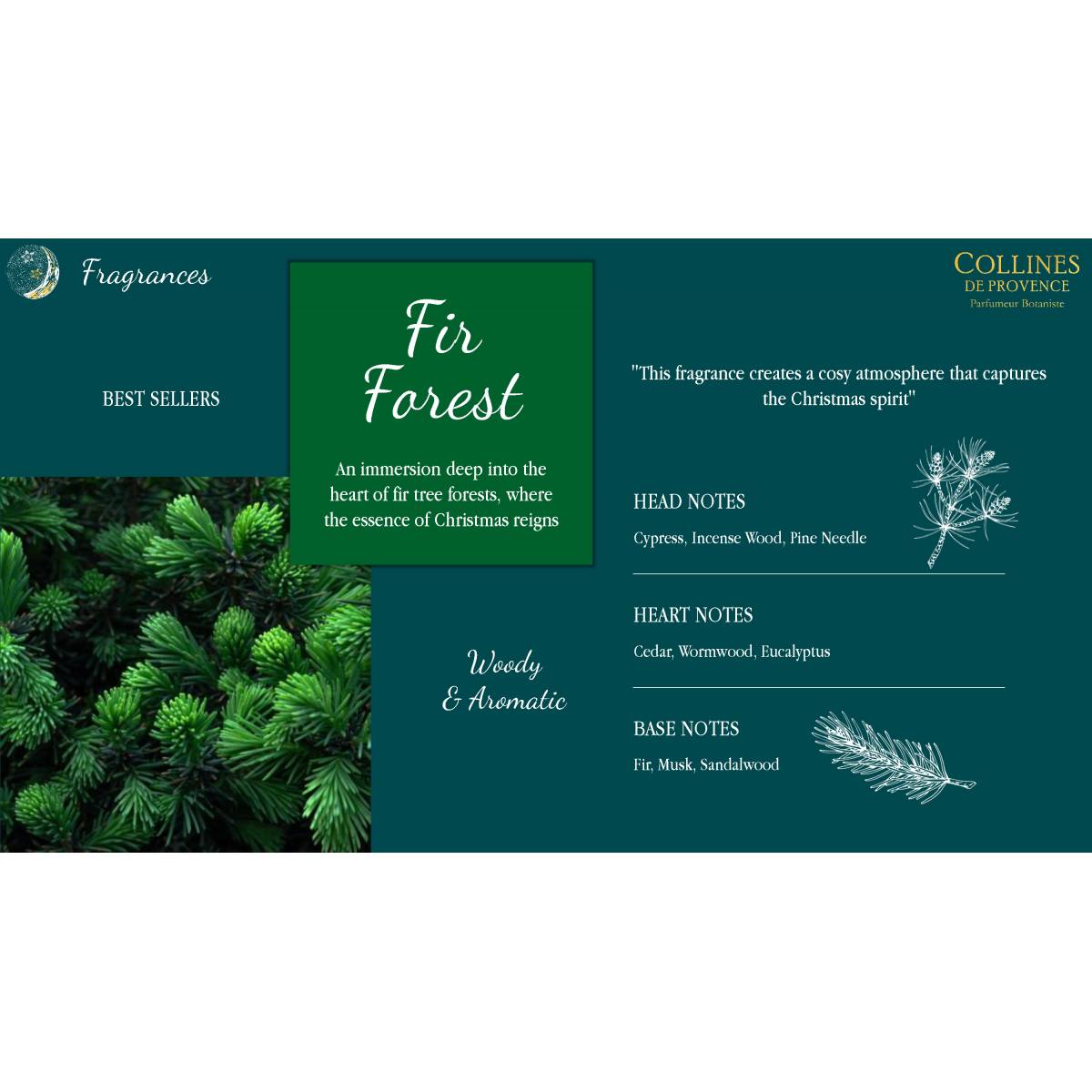 Спрей для комнаты "Еловый лес" Collines de Provence, 100 мл, C4304FSA 1