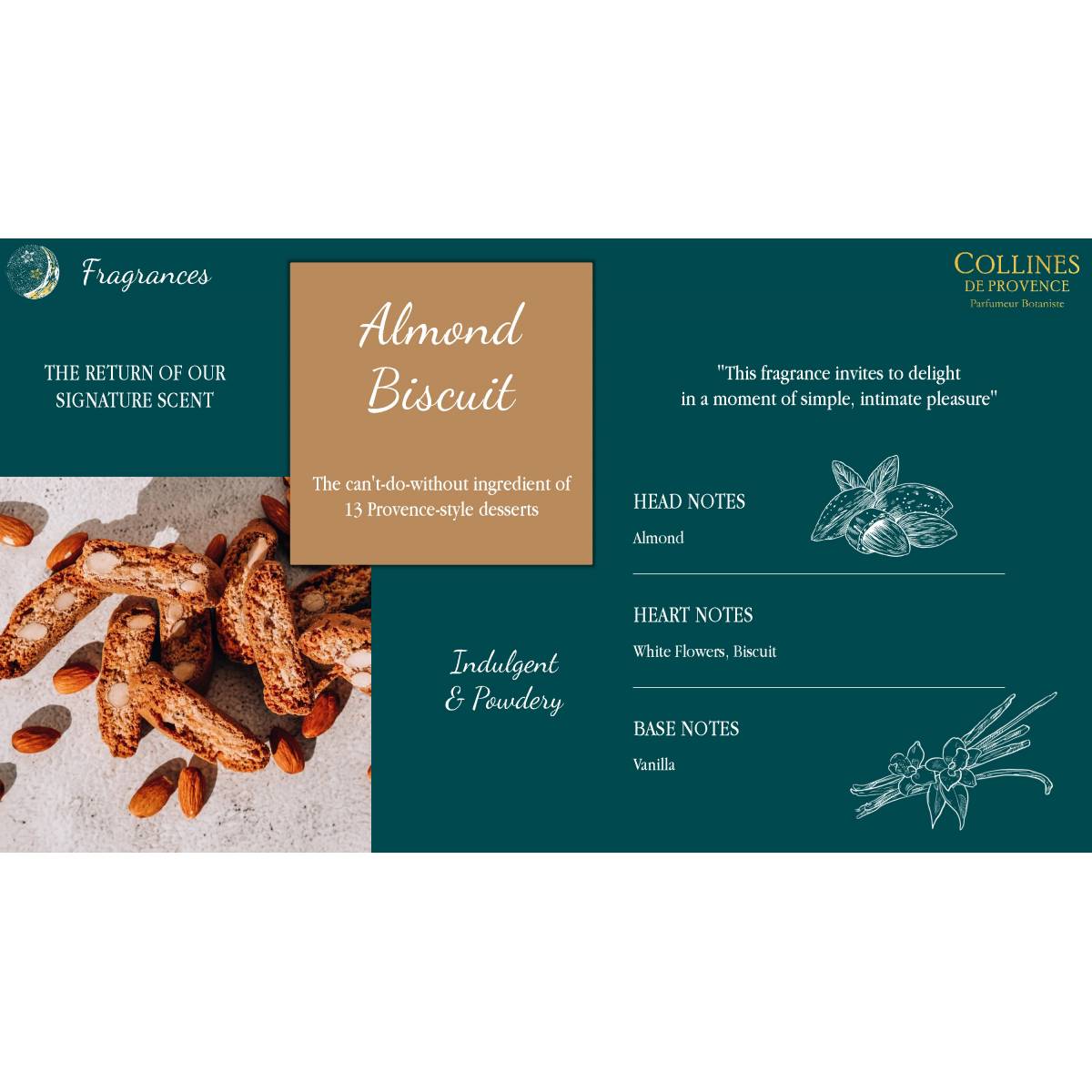 Свеча "Миндальное печенье" 180 г, C4308CRAM, Collines de Provence 1