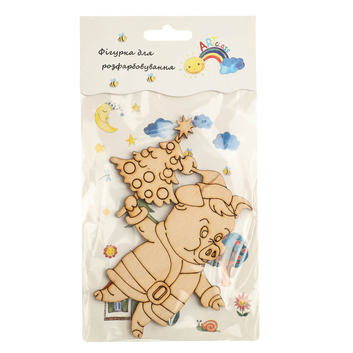 Заготівка дерев`яна "Рік свинки-4, блістер", NY10-071В