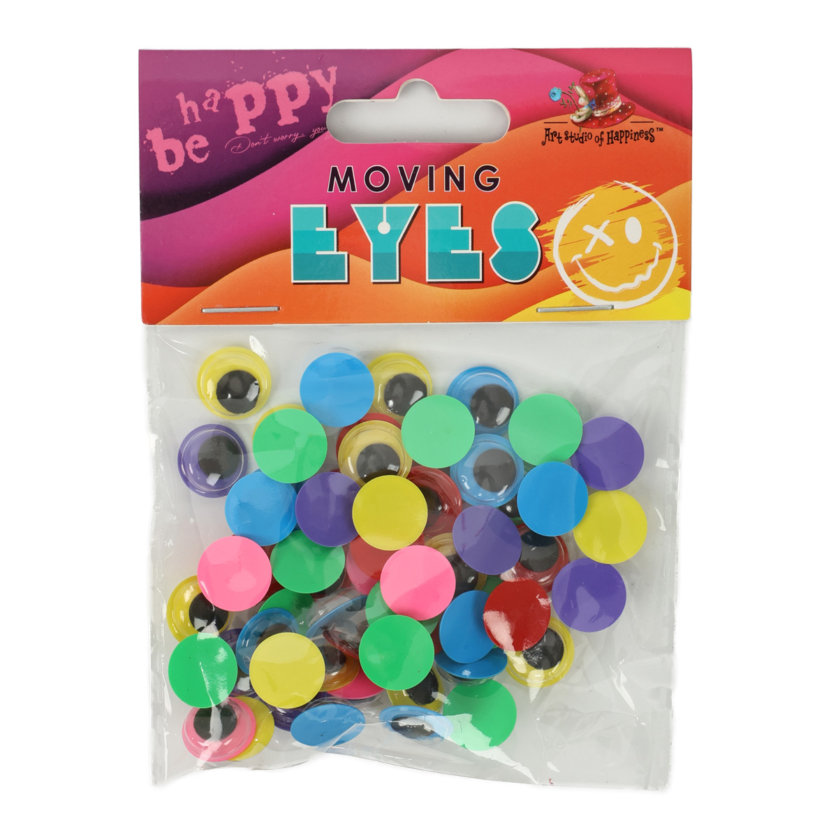 Глазки подвижные, Ø 12мм, 60шт, цветные