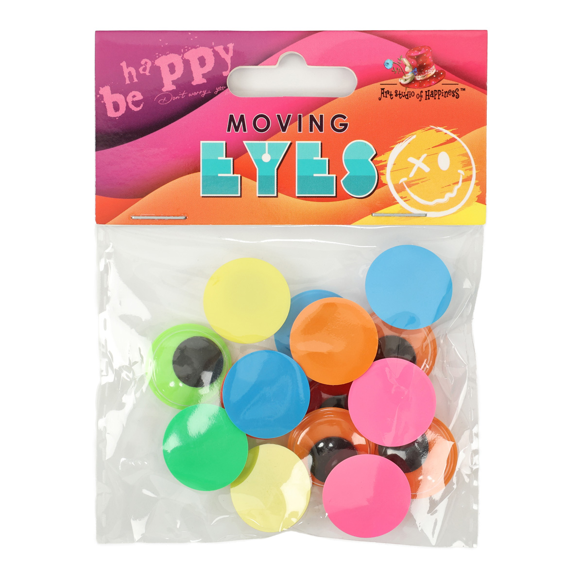 Глазки подвижные, Ø 20мм, 15шт, цветные