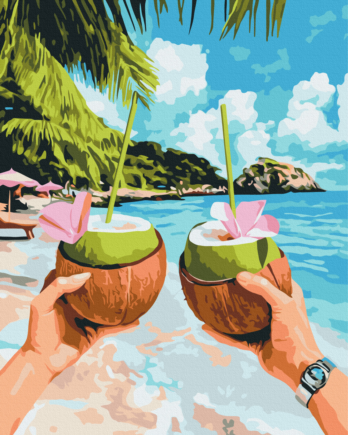 Картина по номерам «Кокосовое наслаждение», BS54318