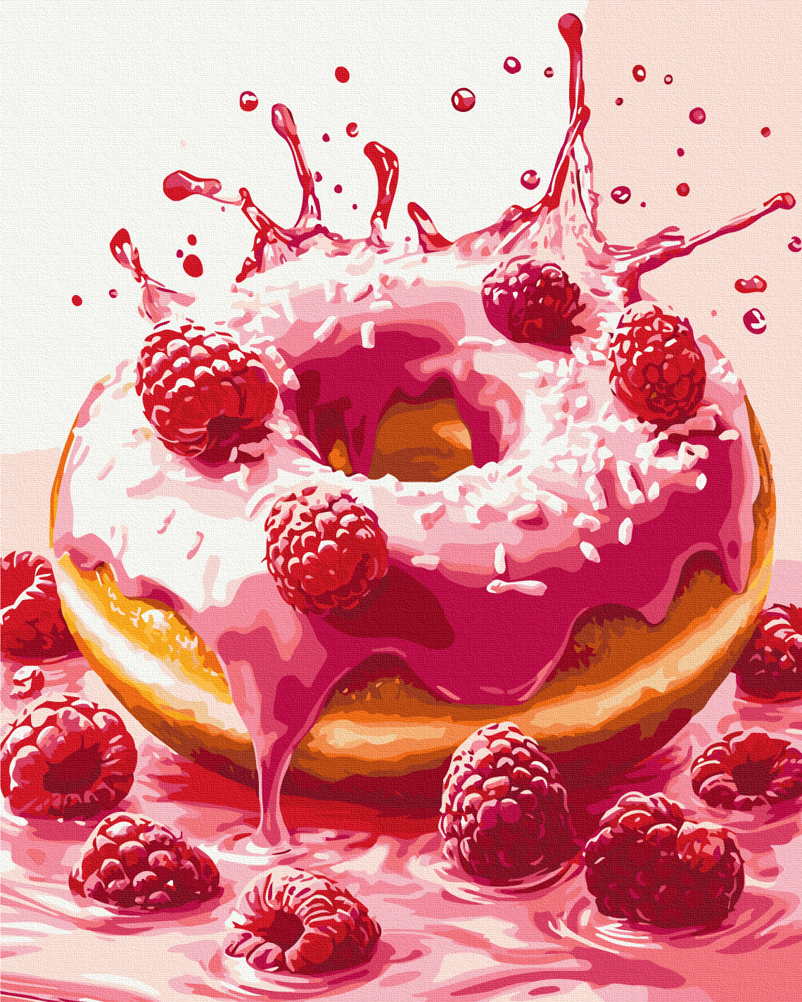 Картина по номерам «Малиновый донат», BS54446