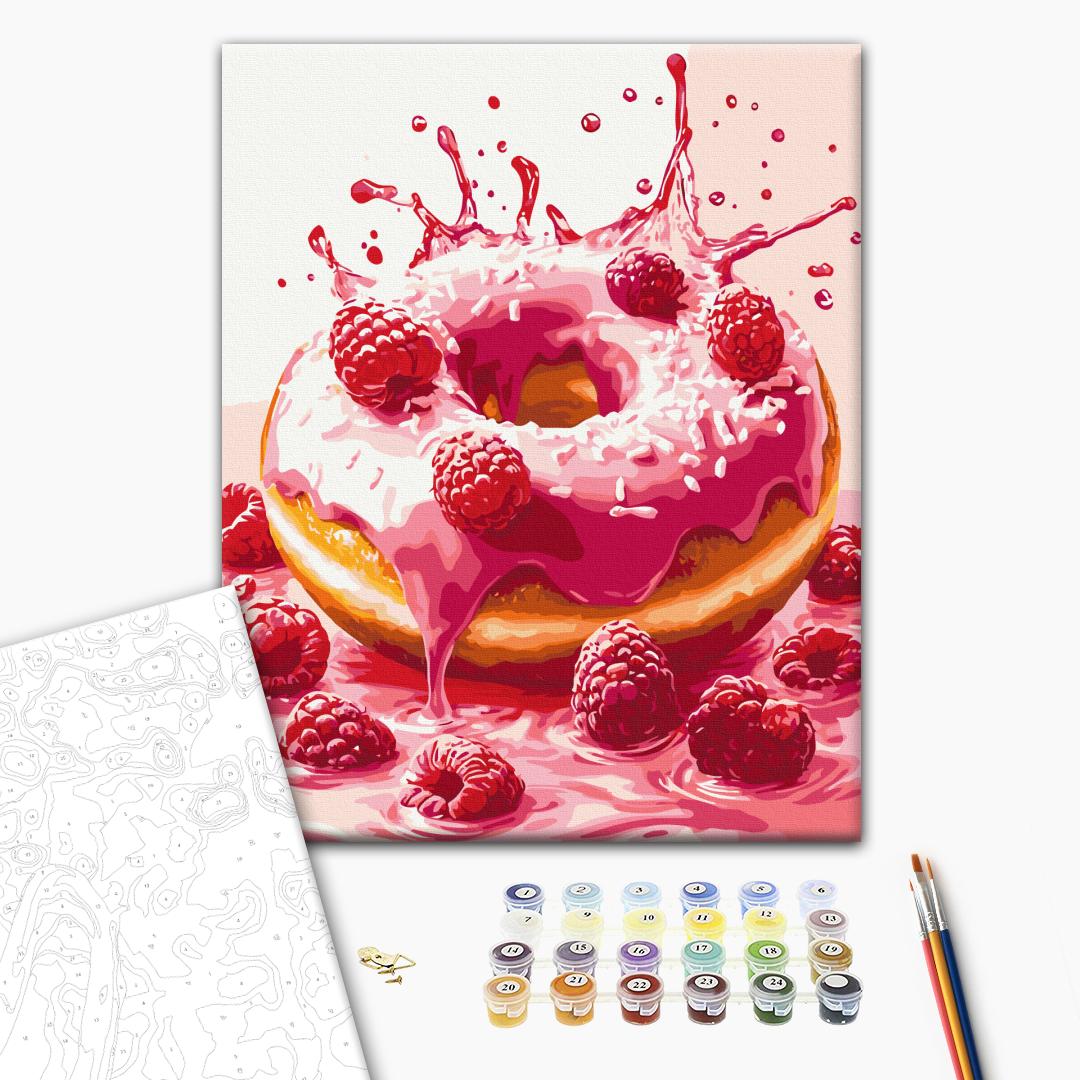 Картина по номерам «Малиновый донат», BS54446 1