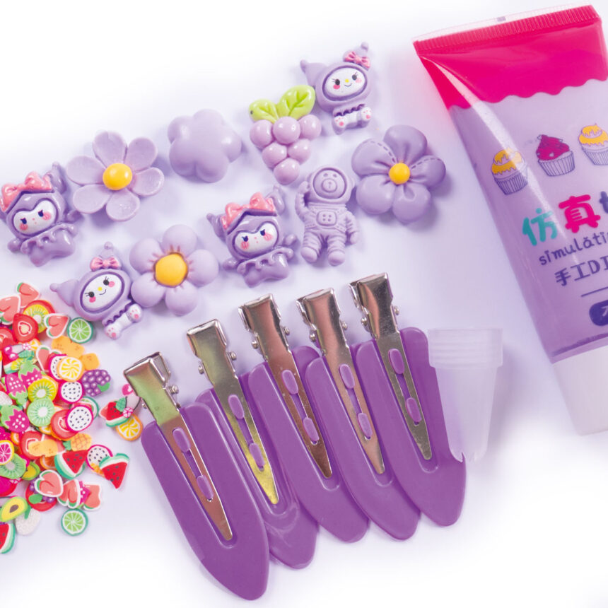 Набір для творчості "Клей з кабашонами. Заколки фіолетові", VT4600-01 2