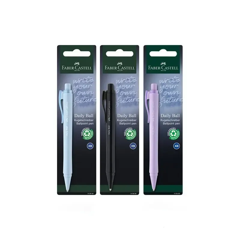 Ручка кулькова Daily Ball ХВ корпус асорті, автоматична у блістері, 140699 Faber-Castell 3