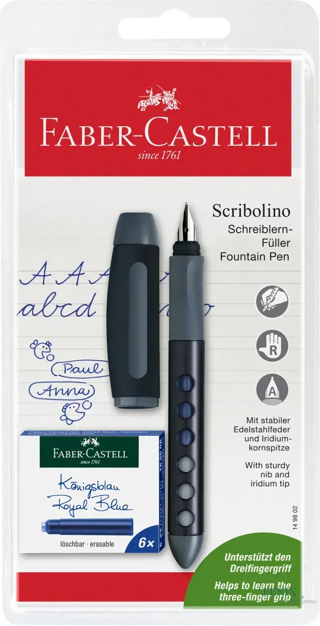 Ручка пір`яна для правши + 6 патронів, 149802 Faber-Castell 3