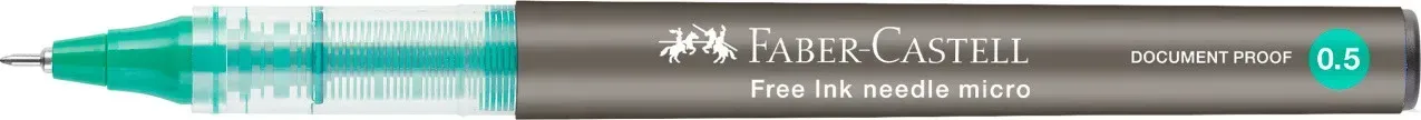 Ручка-ролер Free Inc 0,5 мм, зелений ігольчатий, 348604 Faber-Castell 3