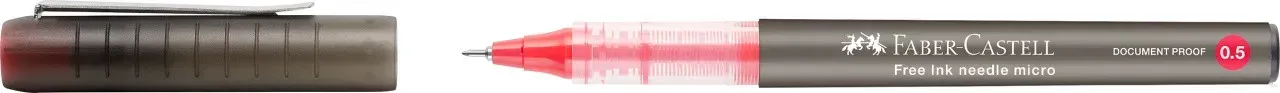Ручка-ролер Free Inc 0,5 мм, червоний ігольчатий, 348603 Faber-Castell 1
