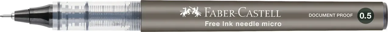 Ручка-ролер Free Inc 0,5 мм, чорний ігольчатий, 348602 Faber-Castell 2
