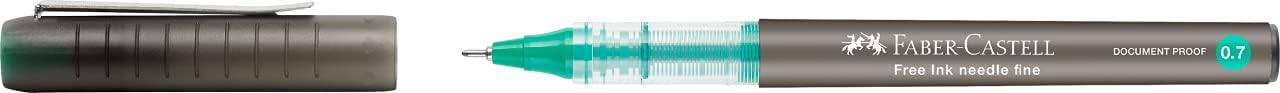 Ручка-ролер Free Inc 0,7 мм, зелений ігольчатий, 348263 Faber-Castell 1