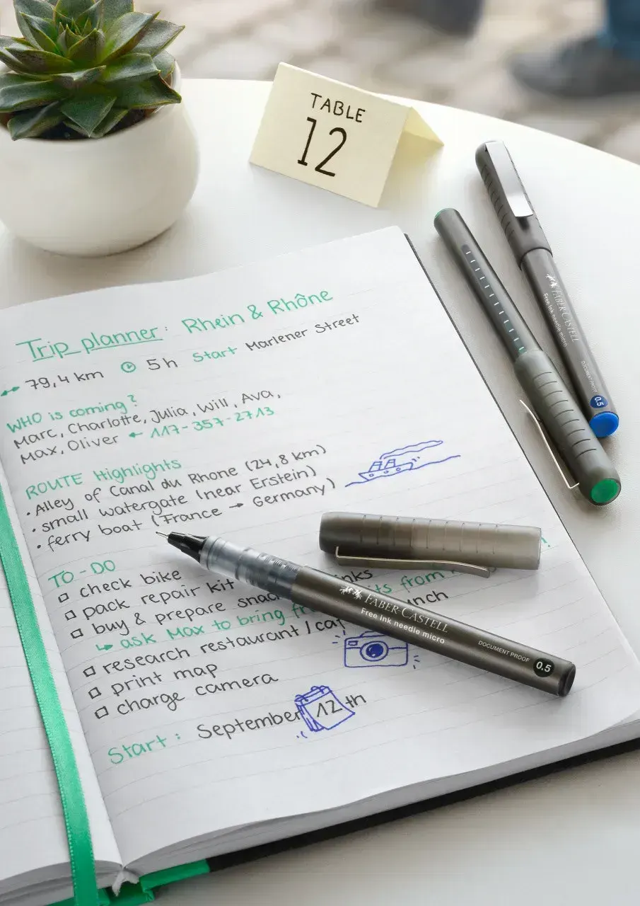 Ручка-ролер Free Ink Needle 0,5 мм синя, 348601 Faber-Castell 4