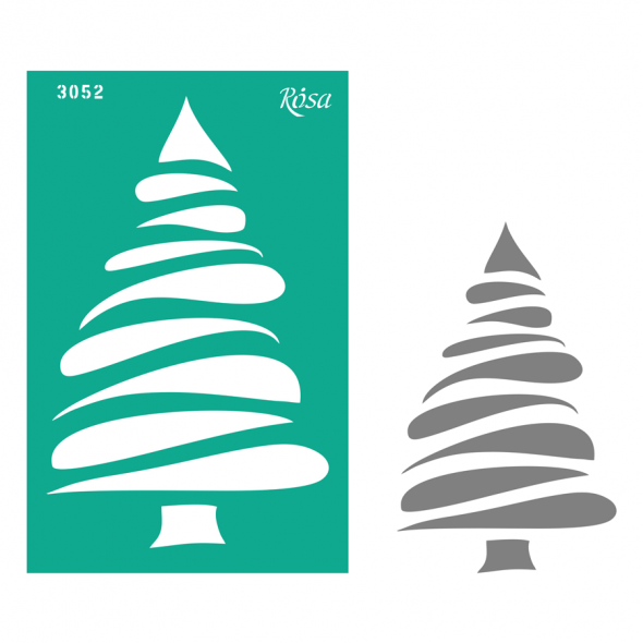 Трафарет багаторазовий самоклеючий, №3052, Елементи та написи 13*20 см, серія "Новий рік", ROSA Talent