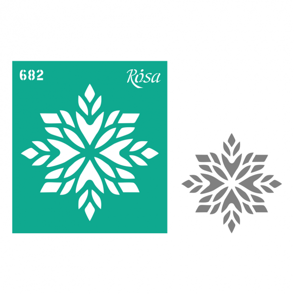 Трафарет багаторазовий самоклеючий, №682, 9*10 см, серія "Новий рік", ROSA Talent