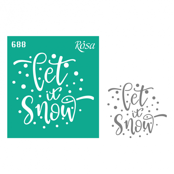 Трафарет багаторазовий самоклеючий, №688, 9*10 см, серія "Новий рік", ROSA Talent