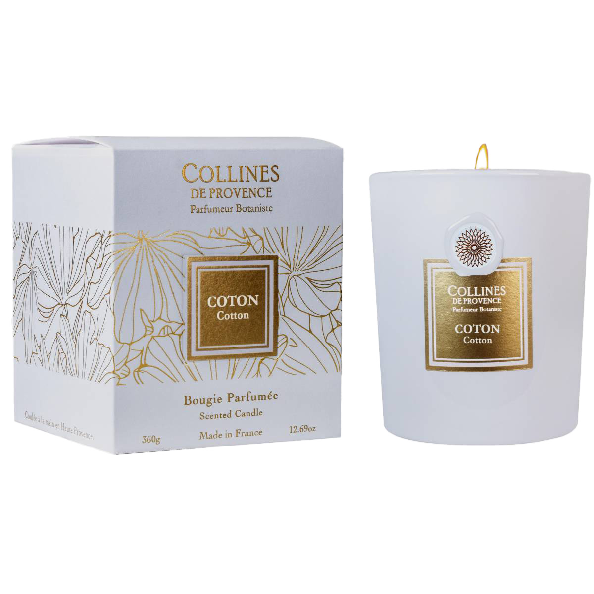 Свічка "Бавовна" 360 г C3672COT, Collines de Provence 1