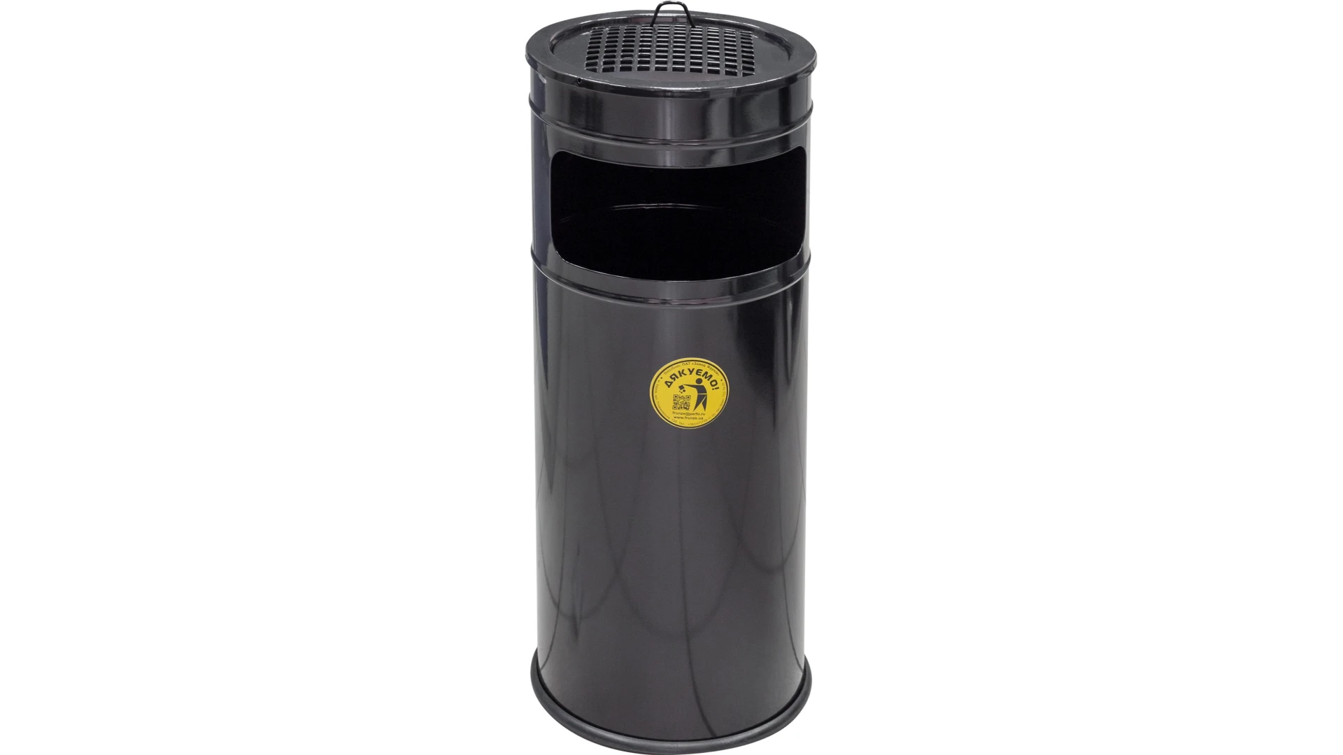 Урна попільниця напольна 30 л, чорна, метал, Malboro1, Україна