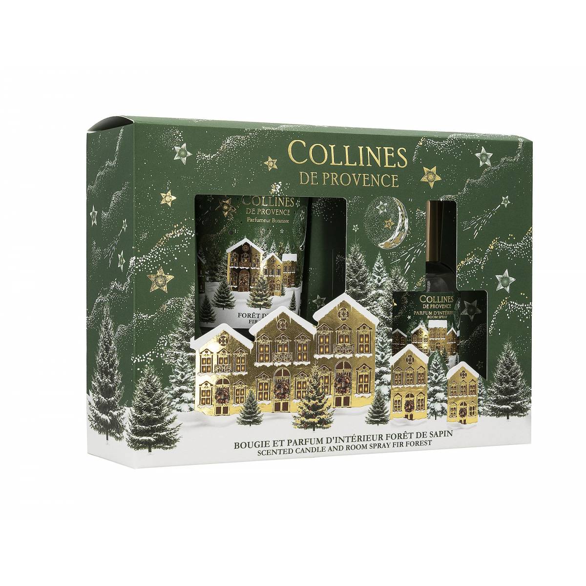 Подарунковий  набір:  спрей  для  кімнати  50  мл,  свічка  75  г  "Ялиновий  ліс"  C4326FSA,  Collines  de  Provence