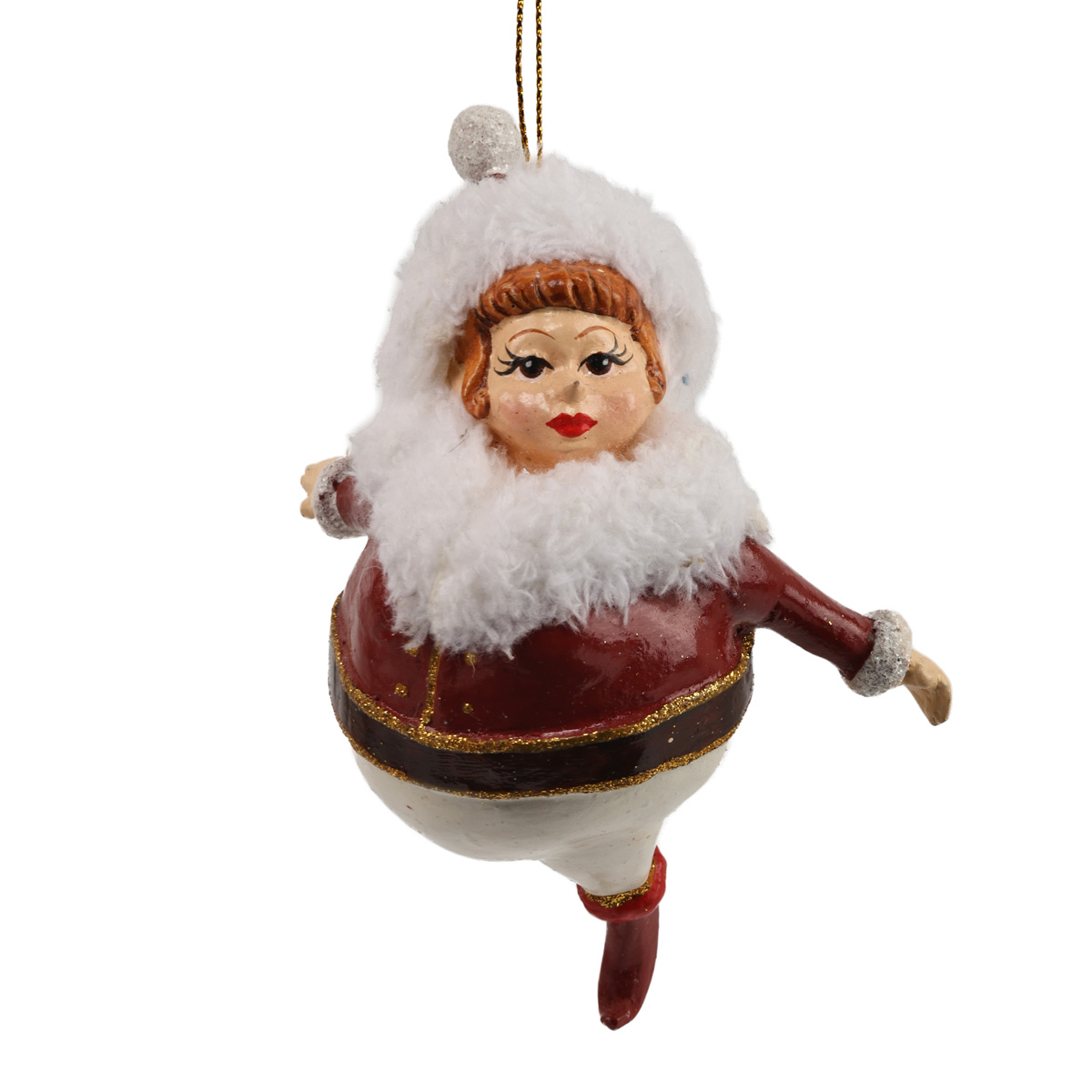 Подвеска новогодняя Круглолицый Mr/Mrs Клаус 13 см (2 вида в ассортименте), B 96755 ТМ "GOODWILL"