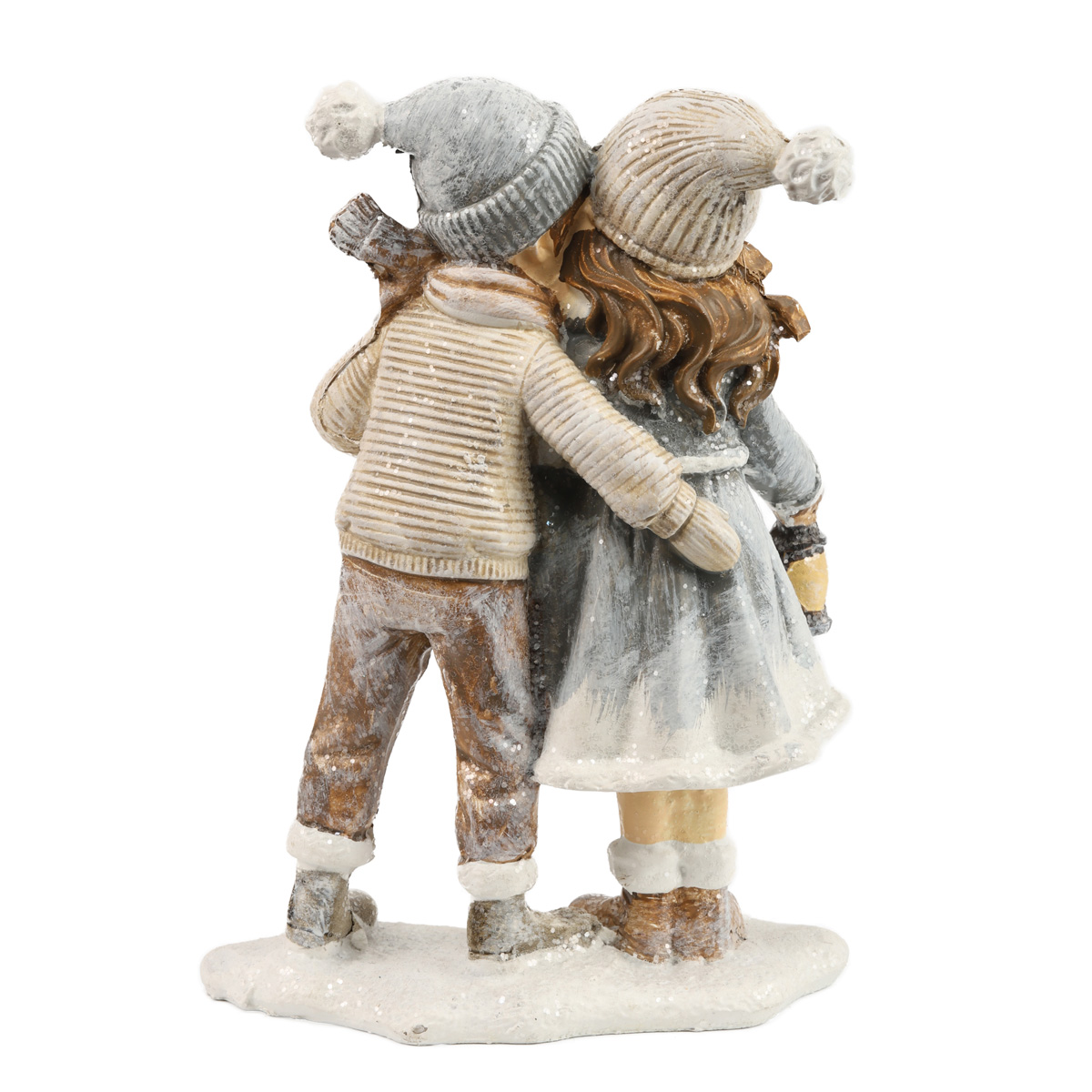 Статуэтка декоративная "Дети" 12,5 см, бежево-серый, 707-314 1