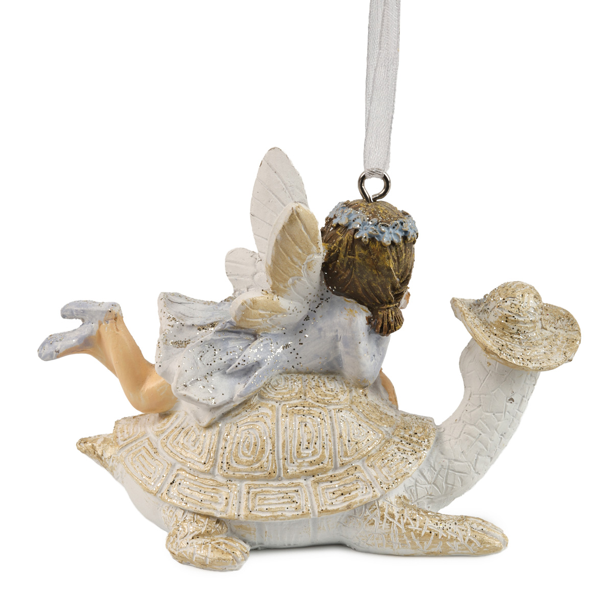 Подвеска декоративная "Эльф на Черепахе" 9,5 см, лаванда с шампанью, 707-910 1