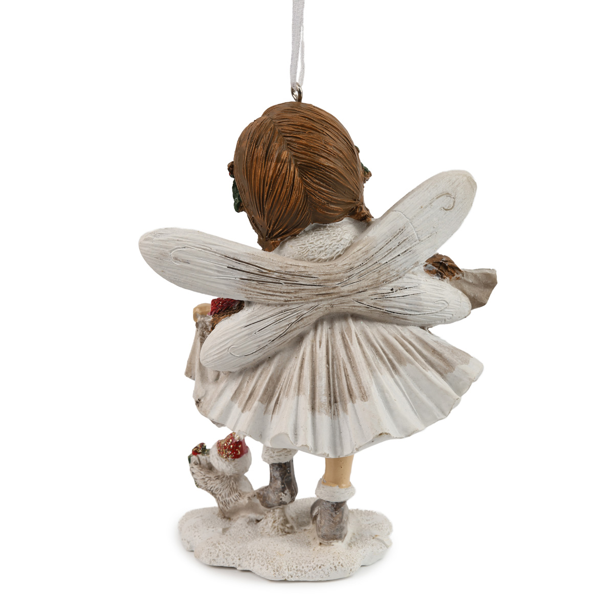 Подвеска декоративная "Малышка Фея" 12 см, винтажный серый с красным, 707-925 1