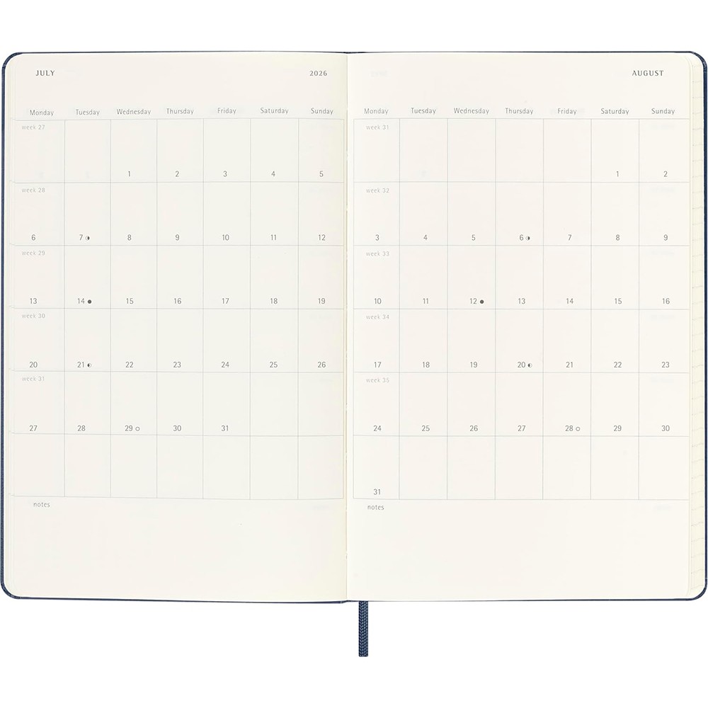 Еженедельник 2025-2026 средний, сапфир, Moleskine, DHB2018WN3Y26 5