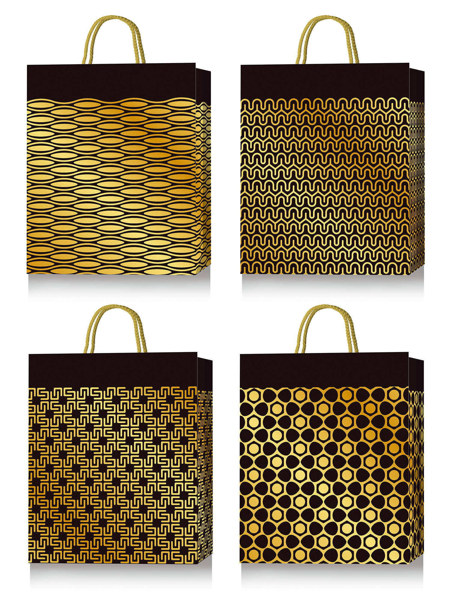 Пакет бумажный подарочный, L:31*42*12 см, тиснение фольгой, BM.200051