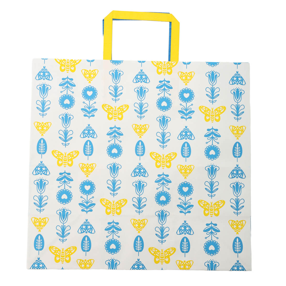 Пакет бумажный с ручками Крафт белый 320х150х300 2