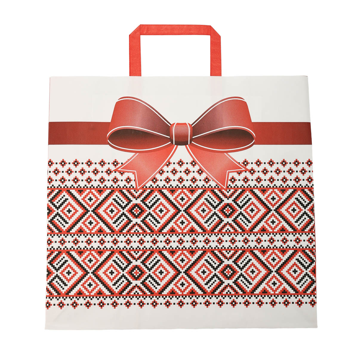 Пакет бумажный с ручками Крафт белый 320х150х300 8