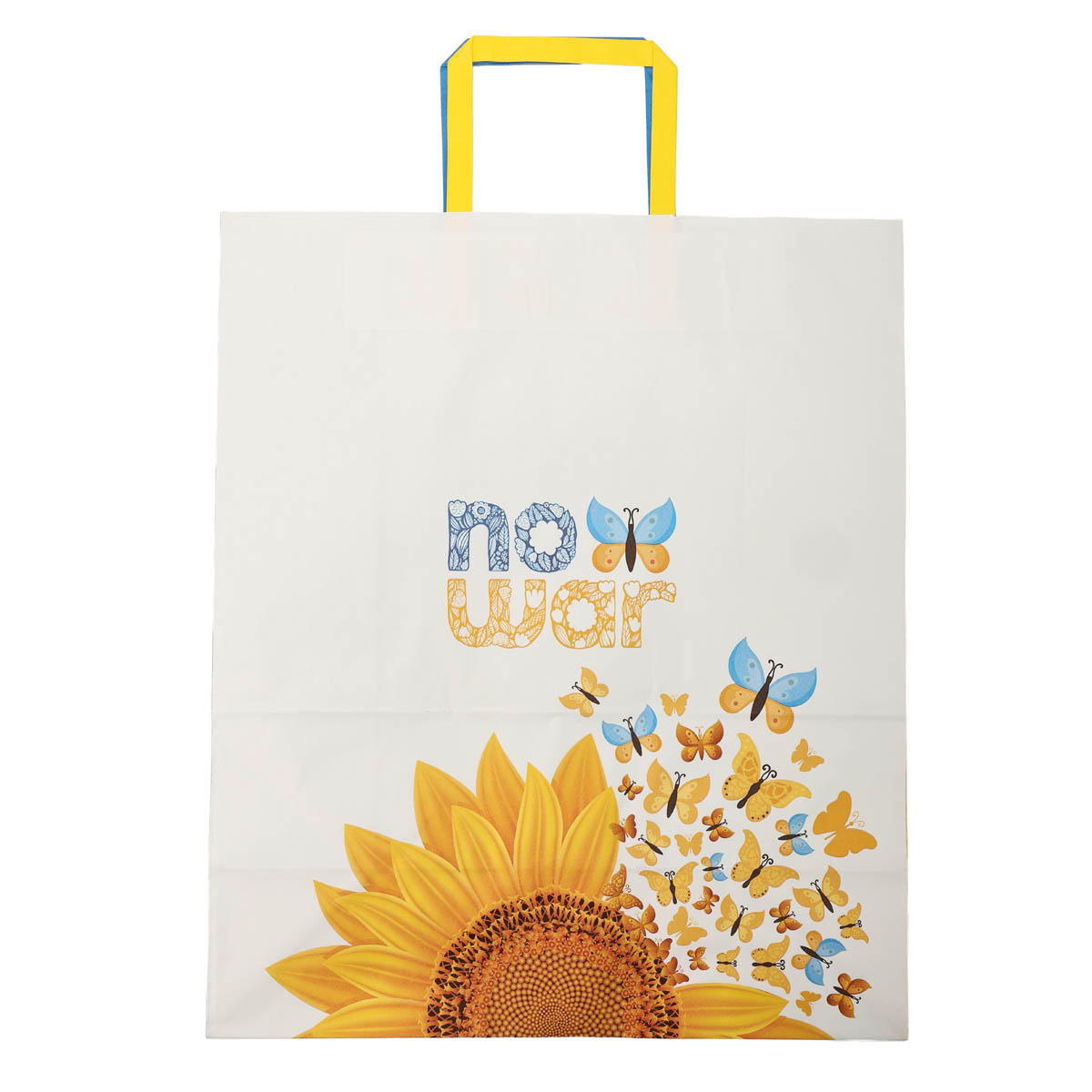 Пакет бумажный с ручками Крафт белый 320х150х380 8