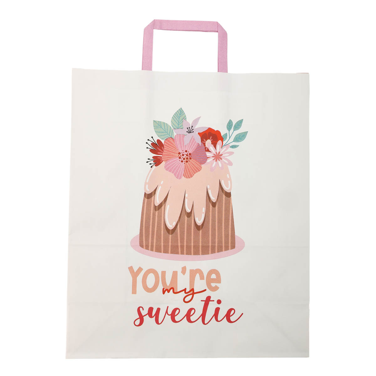 Пакет бумажный с ручками Крафт белый 320х150х380 2