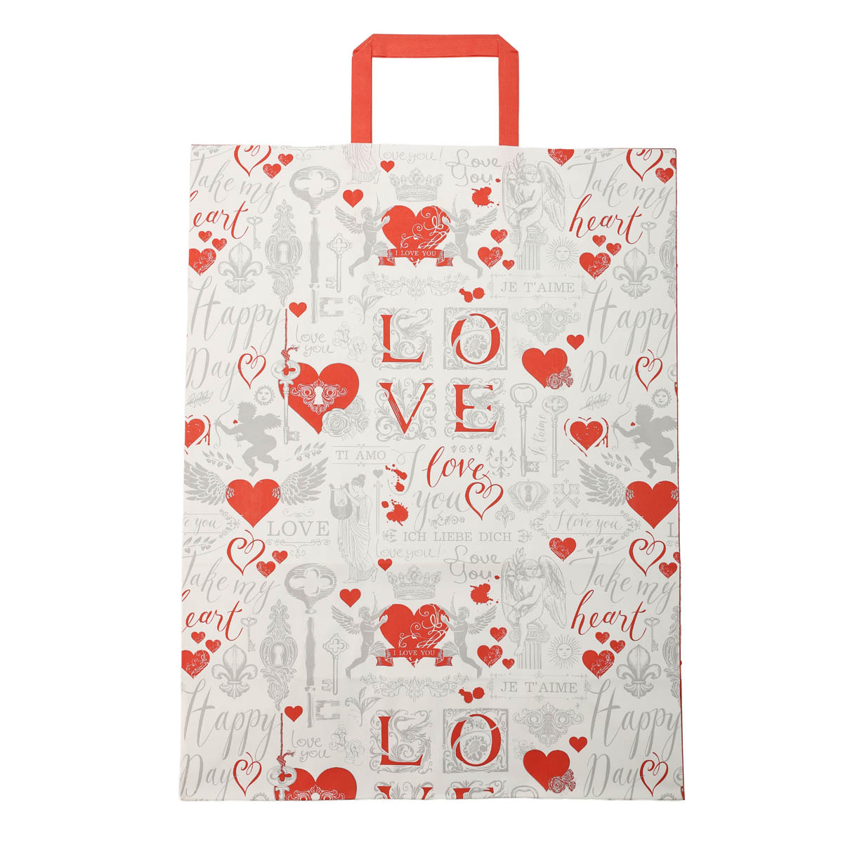 Пакет бумажный с ручками Крафт белый 320х150х420 8