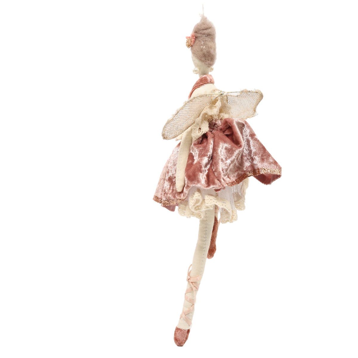 Підвіска новорічна Дівчинка-янгол 30 см рожева, 9765752 ТМ "A&G" 2