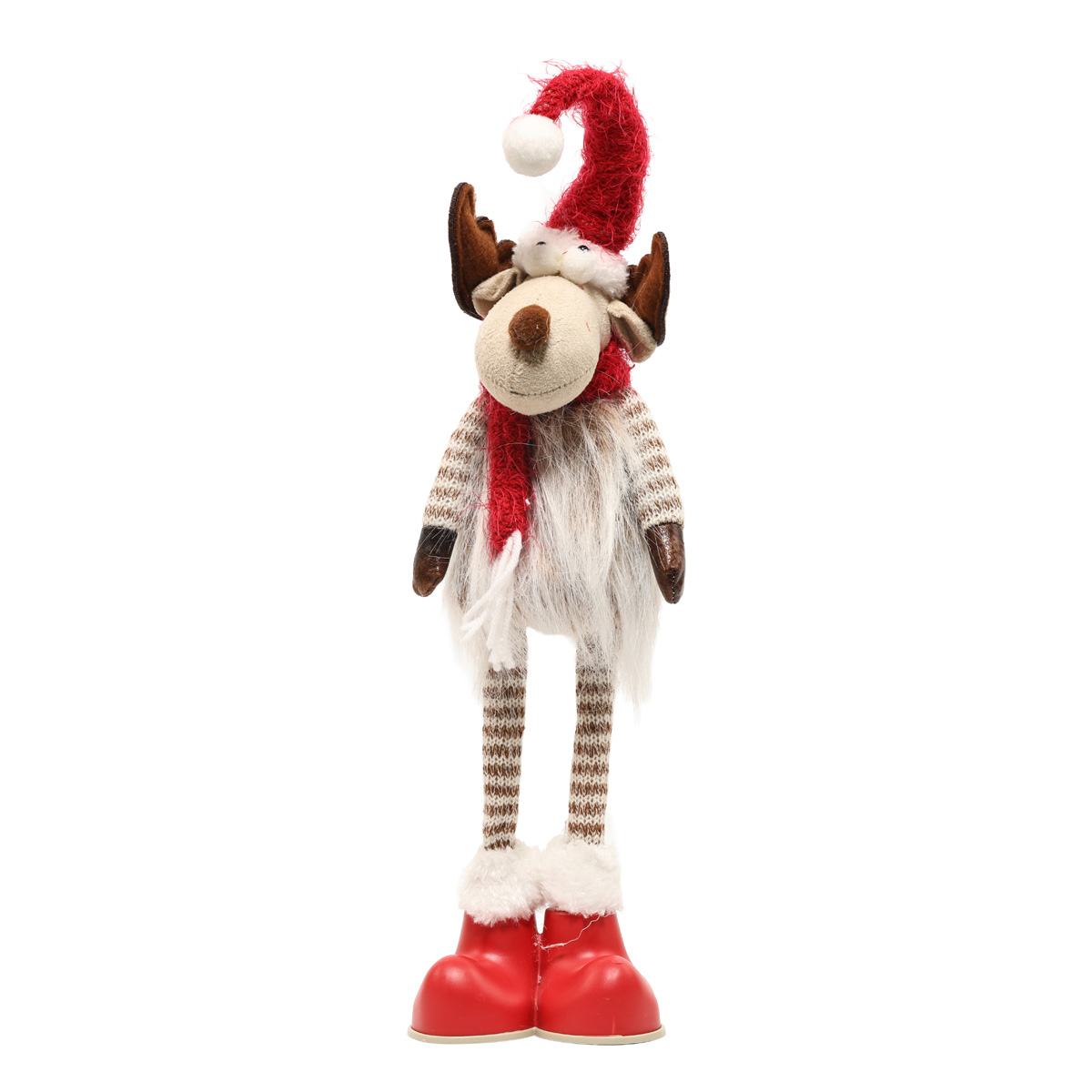 Мягкая игрушка новогодняя "Олень в красном" 47 см, 974004