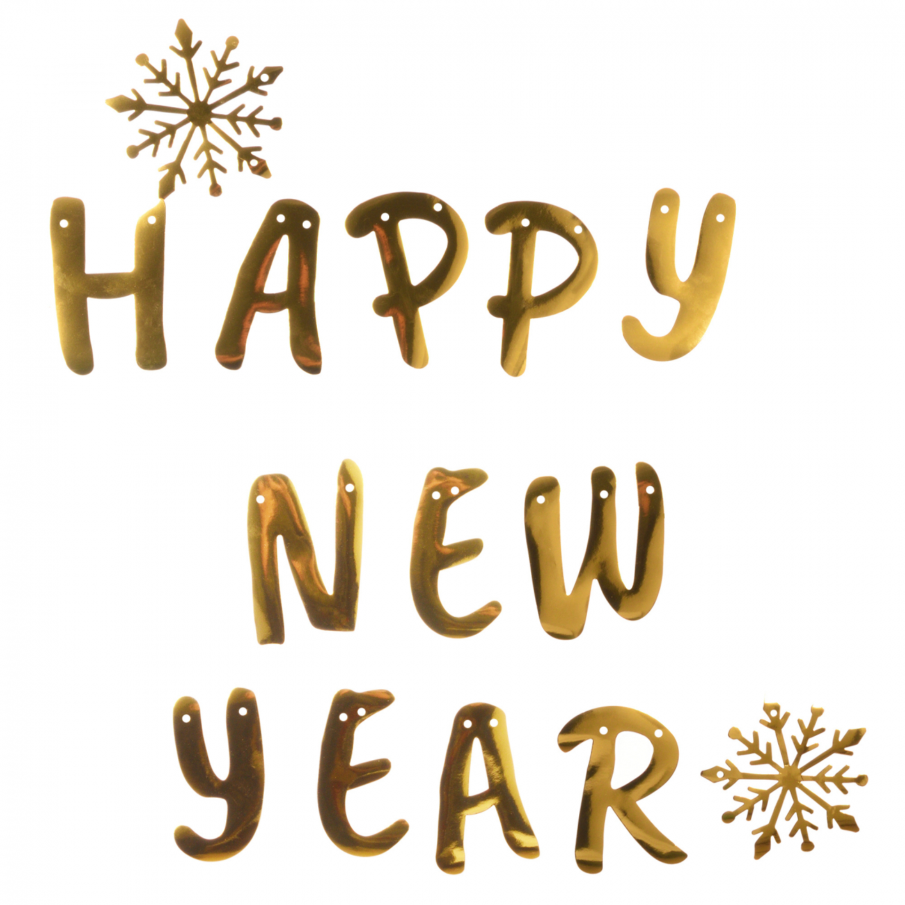 Гірлянда пап. Yes! Fun "Happy New Year" 14 елементів, 3 м, золото, 974923 1