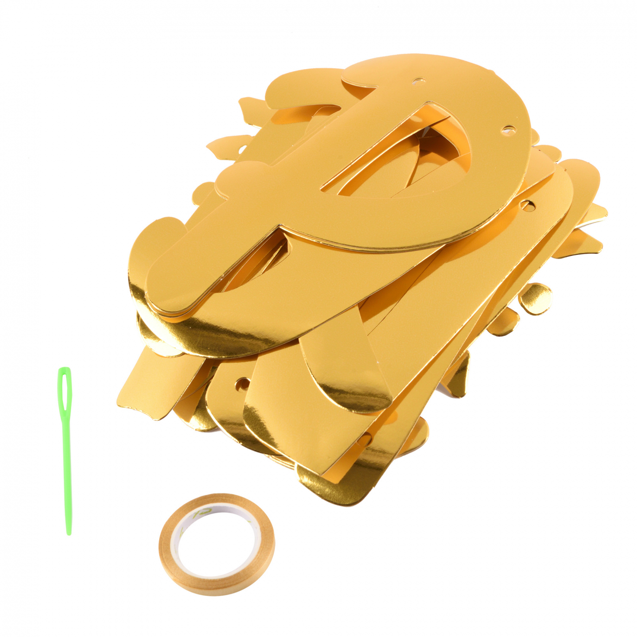 Гірлянда пап. Yes! Fun "Happy New Year" 14 елементів, 3 м, золото, 974923 2