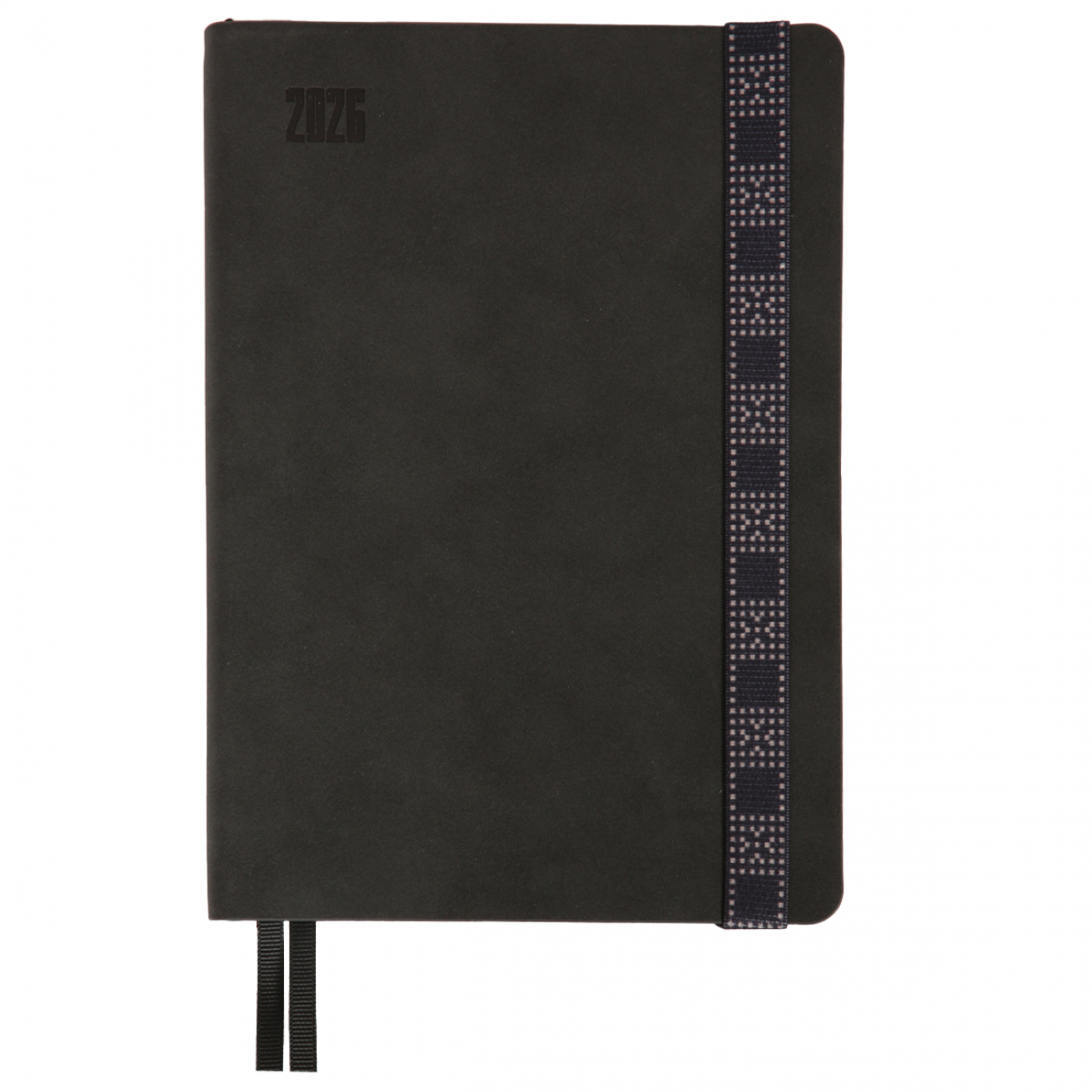 Дневник-деловая записная книжка А5 датированный 2026 "Voyage", мягкий, графитовый, 368 страниц, 252695, Leo Planner