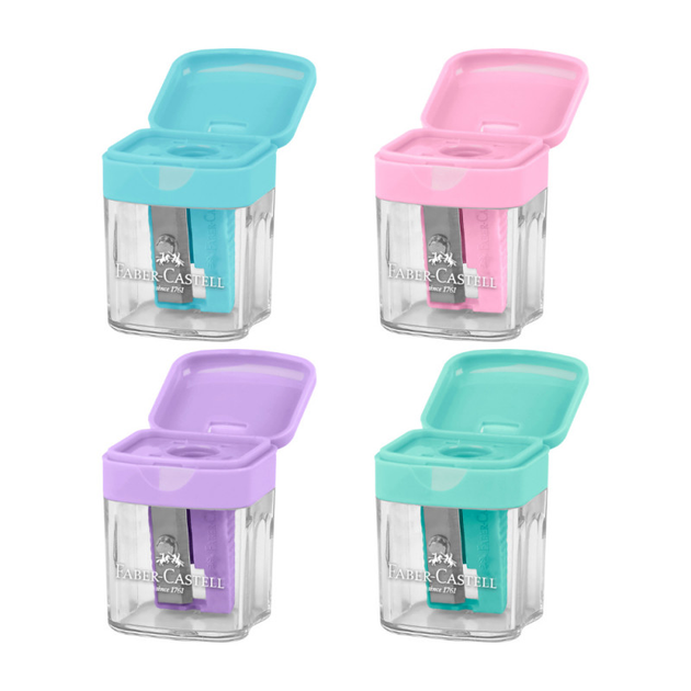 Чинка Mini Box з контейнером на один отвір, асорті, 182801 Faber-Castell