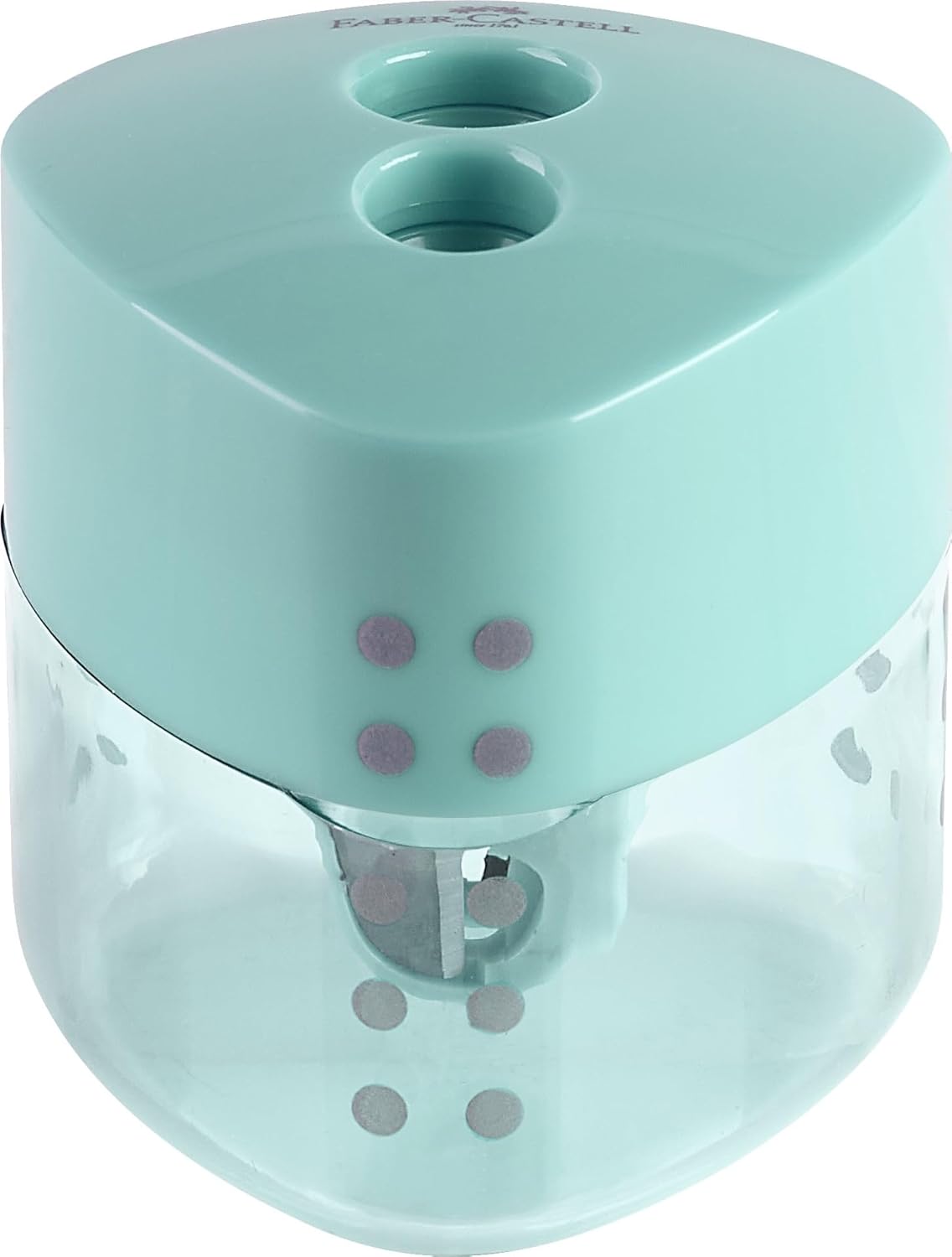 Чинка подвійна з контейнером Grip Auto Pastel, колір пастельний зелений, 183187 Faber-Castell