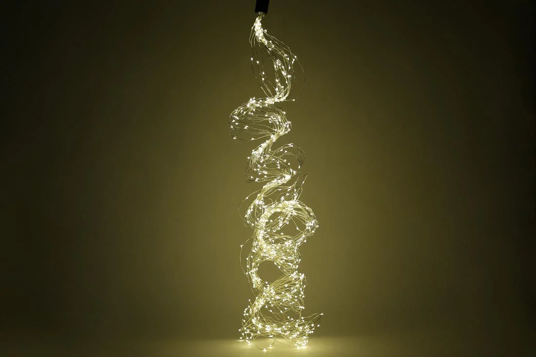 Гирлянда-пучок 500 мини-LED, 25 линий*2 м, 20 диодов, теплый белый, 830-327