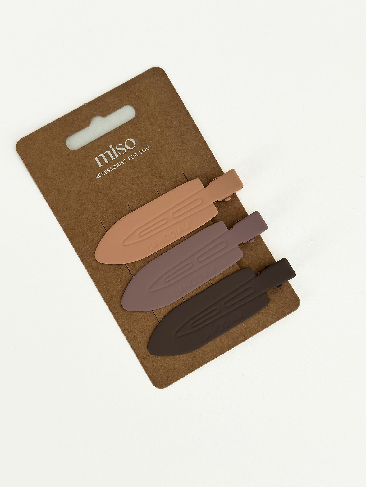 Набор зажимов матовый металл: беж, пудра, коричневый, GT2-1