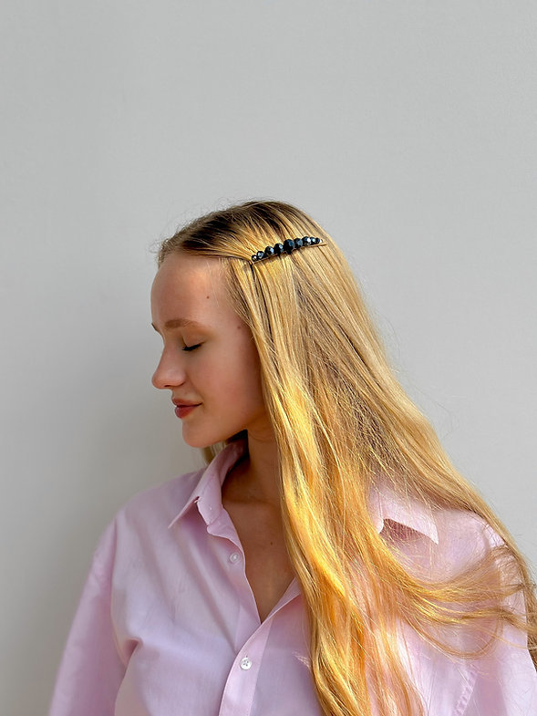 Невидимка кришталева синя 9см, G20H286-3 1